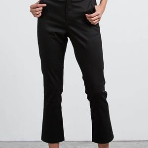 NWT VOLCOM HIGH RISE ANKLE FIT BLACK PANT